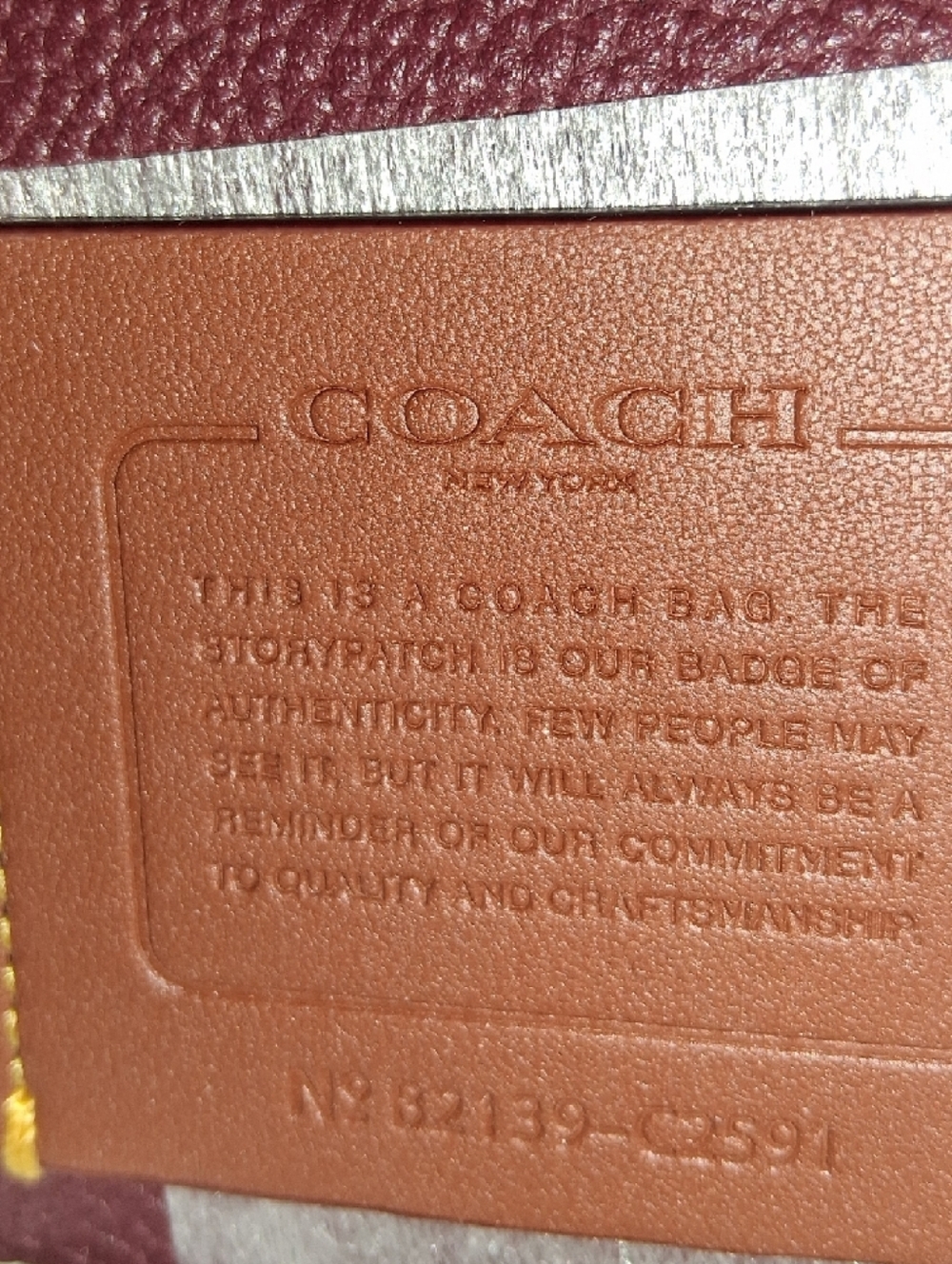 Coach Brown Signature Canvas Shoulder Tote with Leather Trim - Picture 6 of 11